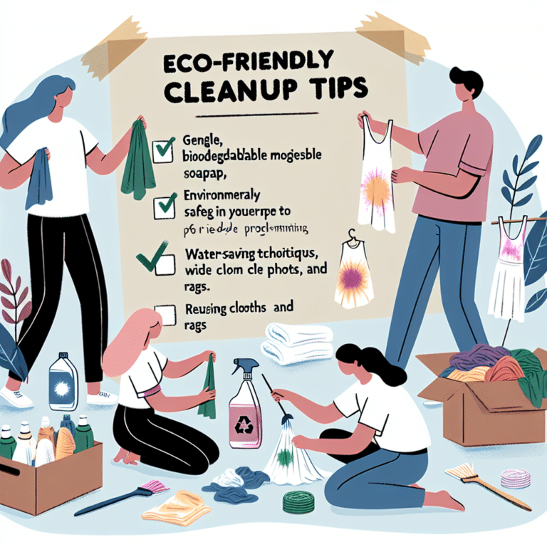 Eco-friendly tie-dye cleanup tips