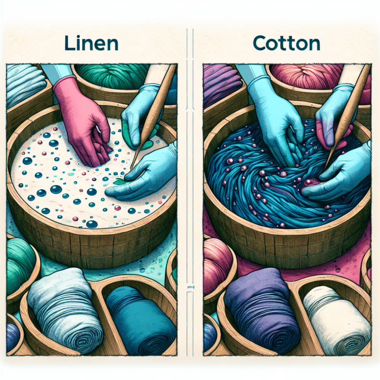 Tips for dyeing cotton versus linen fabrics