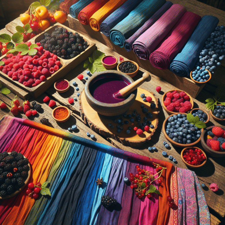 Using Berries for Natural Fabric Coloring
