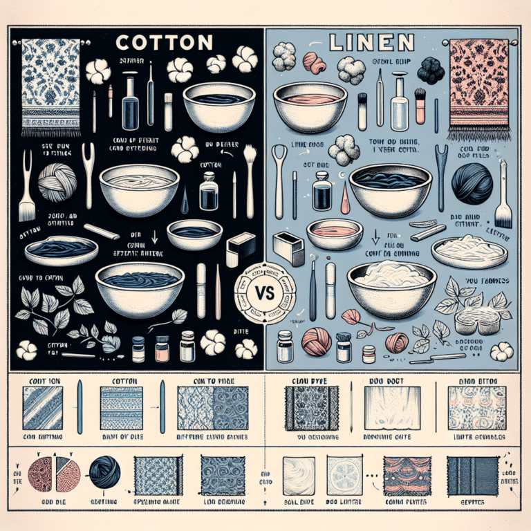 Tips for dyeing cotton versus linen fabrics
