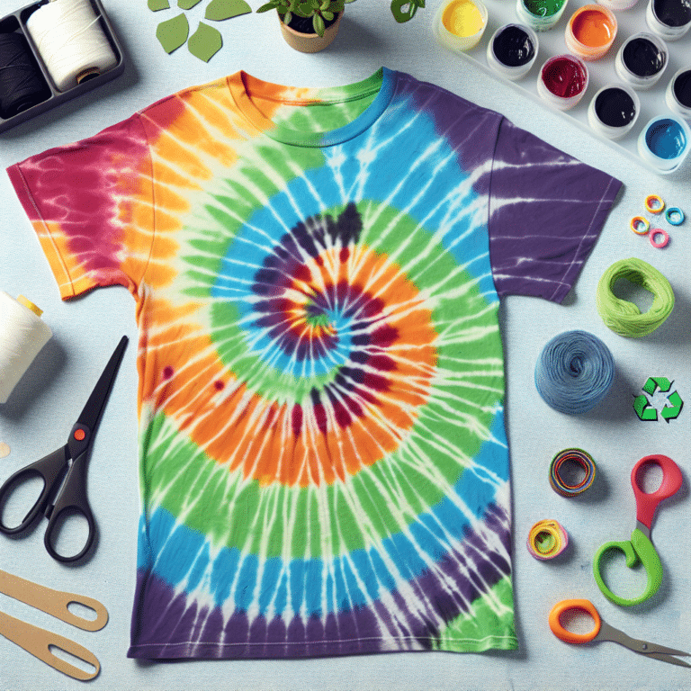 Zero-Waste T-Shirt Transformation: DIY Tie-Dye