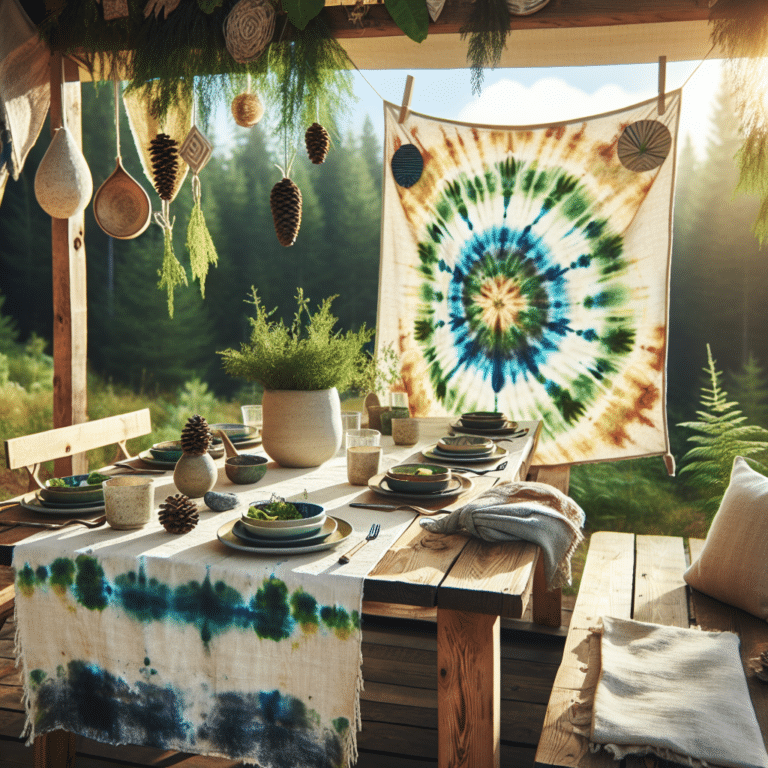 Eco-Friendly Entertaining: DIY Tie-Dye Tablecloth
