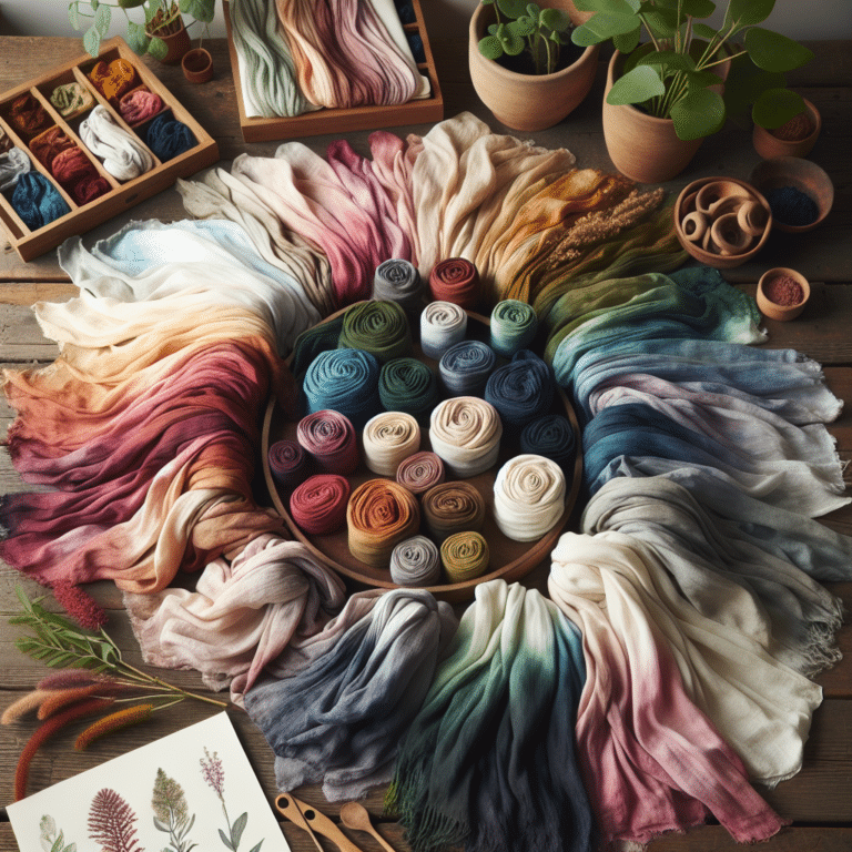 Creating Fashion with Gradient Plant-Dyed Scarves