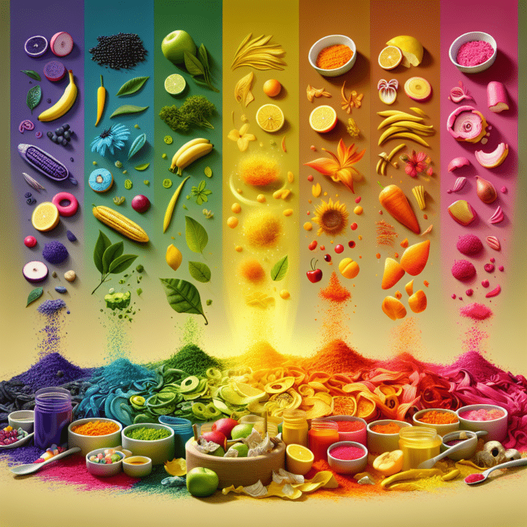 Achieving Vibrant Colors with Food Waste