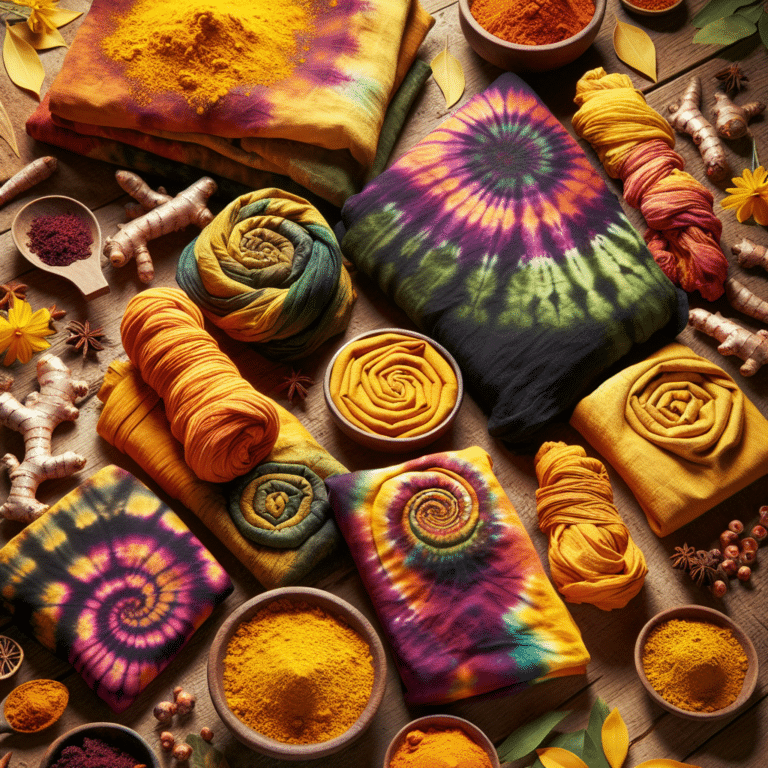 Using Turmeric for Bright Tie-Dye Colors