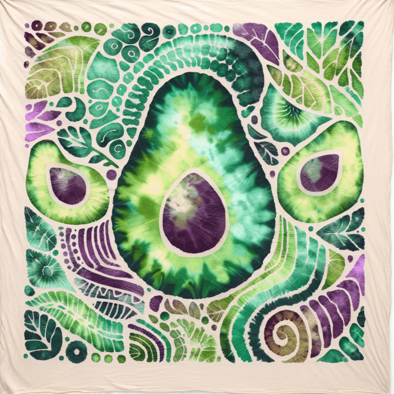 Combining Avocado and Onion in Unique Tie-Dye Creations