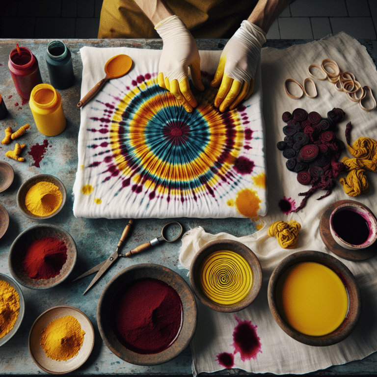 Exploring Tie-Dye with Turmeric and Beet Juice