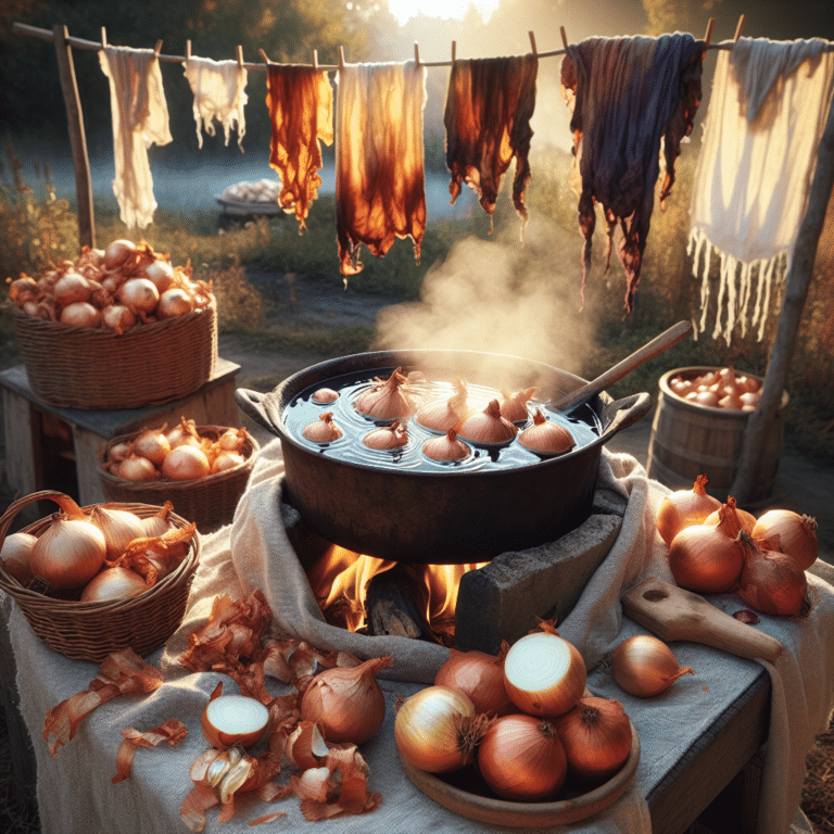 Onion skin natural dyeing techniques