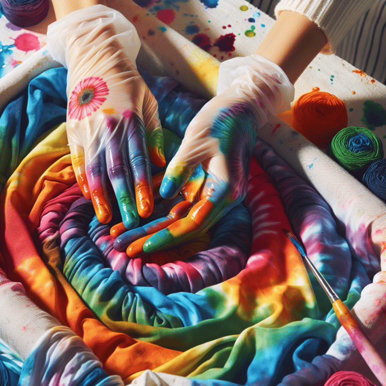 Avoiding Staining Hands During Tie-Dye