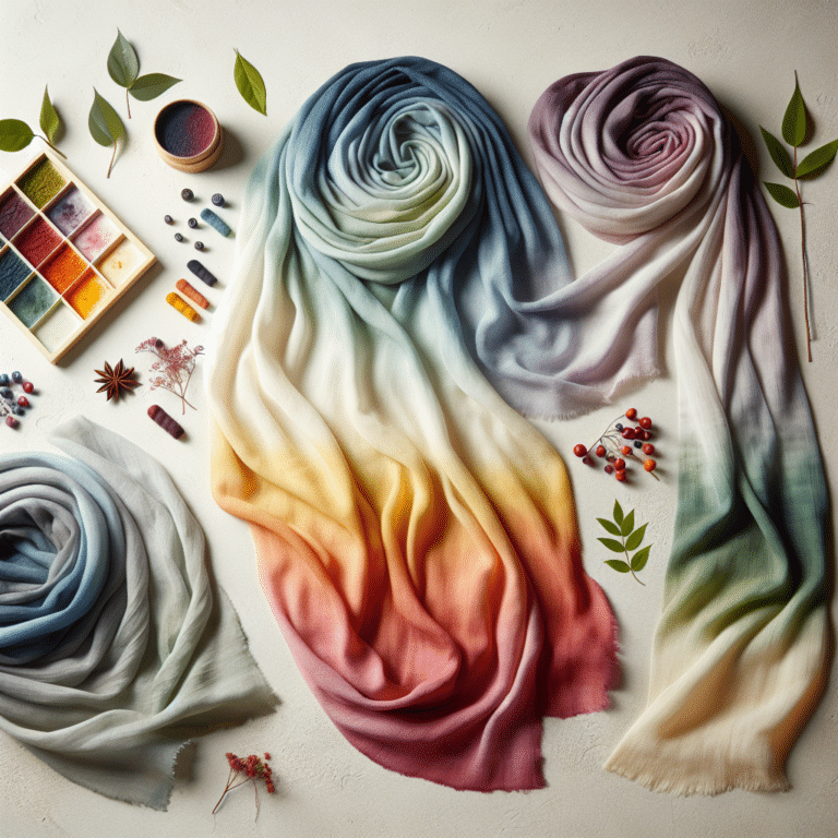 Creating Gradient Scarves Using Plant Dyes